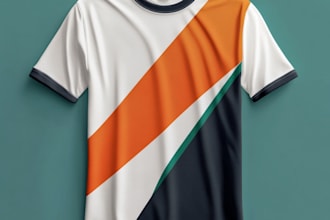 draw pattern golf polo t shirt design and mockup for you