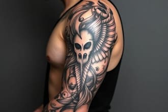 create unique custom tattoo design for you, sleeve tattoo