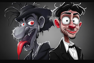 design original characters, cartoons, and caricatures