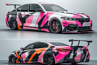 do tesla cybertruck wrap design, vehicle wrap design