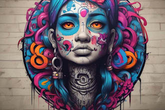 design cool graffiti doodle art for t shirt brand