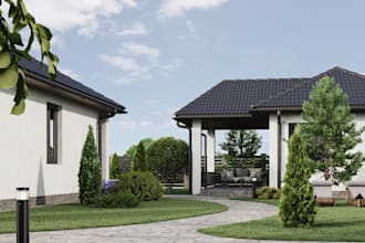design your 3d landscape, garden,deck, yard render, patio, terrace,outdoor space
