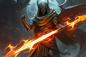 draw fantasy or sci fi concept art character design