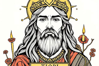 draw your portrait into tarot card vector