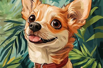 draw disney pet cartoon style for you pet