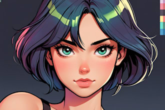 create 2d digital art in clip studio paint or procreate