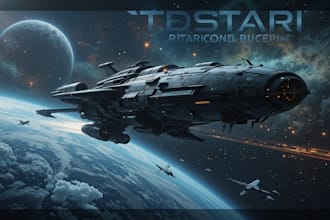 illustrate a sci fi spaceship art