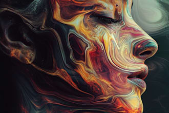 draw abstract portrait art