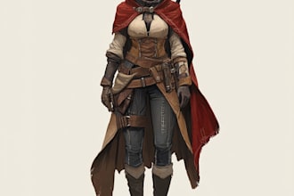draw dnd rpg characters concept art