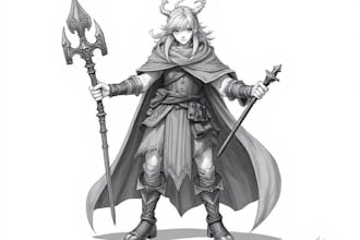 draw anime art fantasy dnd character sheet modeling design