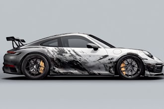 create a professional car wrap design, van wrap design and