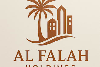 design a premium dubaistyle luxury logo and gold detailing