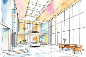 draw illustrations or sketches of your house and buildings