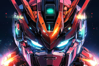 do mecha robot gundam illustrations