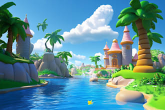 design background illustrations and concept art of environment game art