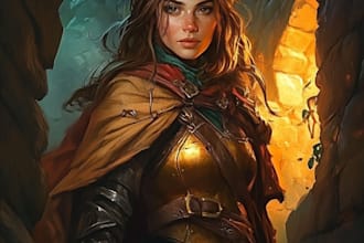 make a fantasy dnd character illustration