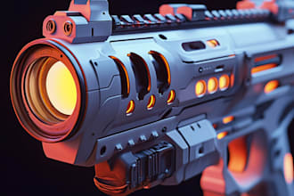 design detailed 2d weapons with an epic style