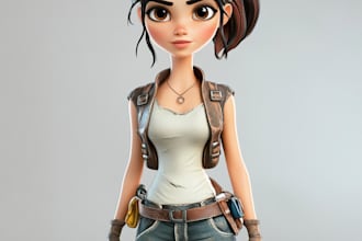 draw a custom miniature or character for 3d printing