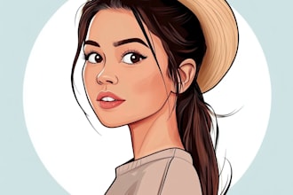 draw cartoon avatar in from photo