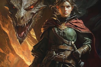 create a amazing fantasy, dnd character illustration
