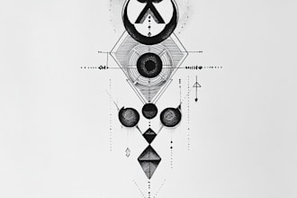 create unique custom geometric tattoo design