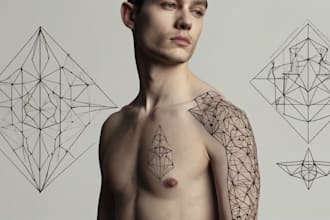 do minimalist tattoo design , geometric , line art , minimal tattoo artist
