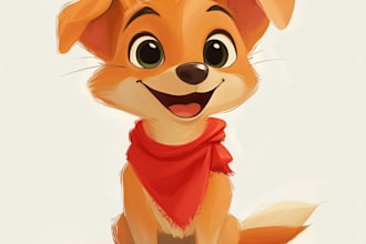 pet portrait into cute disney style