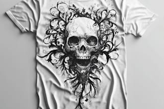 draw amazing cartoon t shirt design for you