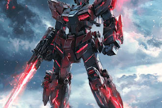 draw gundam, transformer, robot, armor, and mecha, concept