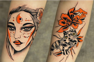 make a traditional japanese irezumi tattoo