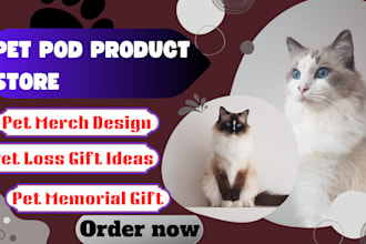 design pet pod products store pet memorial gift store pet merch store design