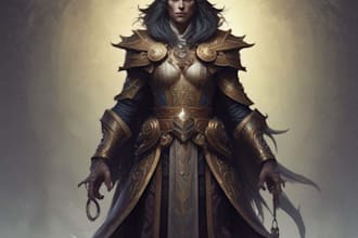 draw character illustration in fantasy style