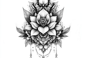 draw unique custom tattoo designs as a tattoo artist