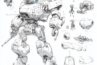 do complete mecha concept arts
