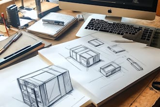 make product development and industrial design sketches