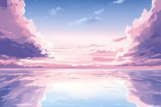 draw illustration in anime or manga style and background art