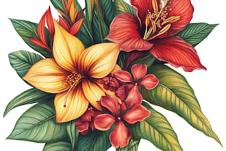 make botanical illustration, concept art, sketches for book
