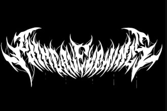create metal, brutal, death metal logo for your band, brand