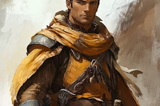 draw dnd character design and illustration