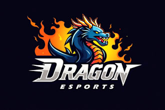 fdo awesome dragon esports mascot logo design