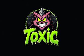 do toxic mascot esport logo design