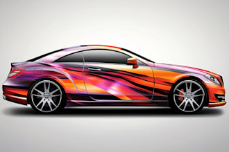 do vehicle wrap design, car wrap design, van wrap design,