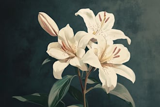 draw a botanical flower plants digital art scientific illustration