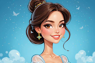 draw your portrait in disney cartoon style caricature