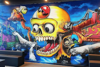 do wall art, pop art, mural, graffiti, doodle art