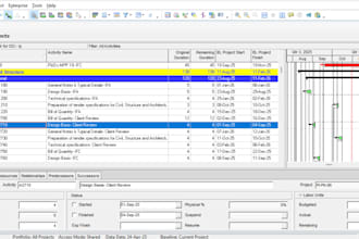 create and manage your primavera p6 project schedule