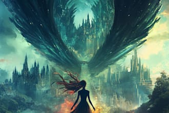 do stunning scifi, fantasy book cover art or e book cover design in my style