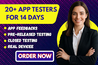 provide 12 real tester or 20 tester for google play console closed testing