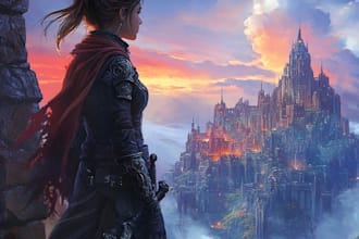 illustrate fantasy book cover design, thriller book or fantasy book cover