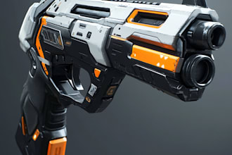 do  a 3d weapon illustration for gaming